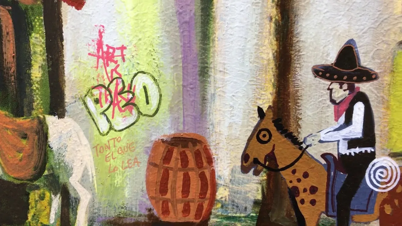 Aguascalientes – street art à Barcelone : scène de la vidéo Art Is Trash de Francisco de Pájaro