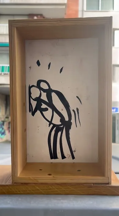 Kærlighed (Amorío) – gadekunst i Barcelona: scene fra Art Is Trash-videoen af Francisco de Pájaro