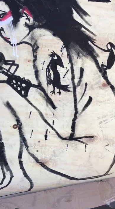アーバンアートの短い動画 – バルセロナのストリートアート:Francisco de Pájaro による Art Is Trash の動画のワンシーン