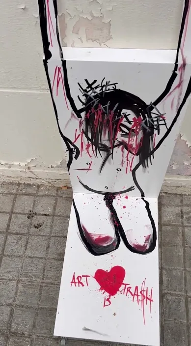 Corto de grafiti – arte urbano en Barcelona: escena del vídeo de Art Is Trash de Francisco de Pájaro