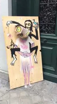 Vídeo d'art urbà Barcelona – art urbà: escena del vídeo d'Art Is Trash de Francisco de Pájaro