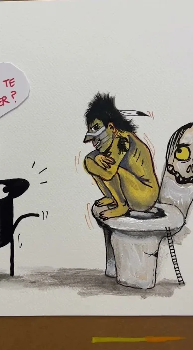 Artista ejemplar www. es – arte urbano en Barcelona: escena del vídeo de Art Is Trash de Francisco de Pájaro