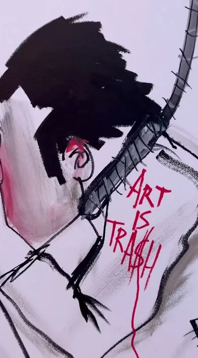 Autónomo – arte urbano en Barcelona: escena del vídeo de Art Is Trash de Francisco de Pájaro