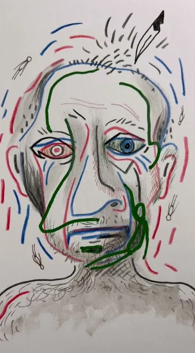 Autoretrat (Autorretrato) – art urbà a Barcelona: escena del vídeo d'Art Is Trash de Francisco de Pájaro