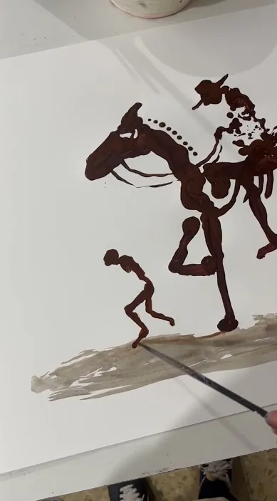 マスター・アンドレ (Caballero andante. es) – バルセロナのストリートアート:Francisco de Pájaro による Art Is Trash の動画のワンシーン