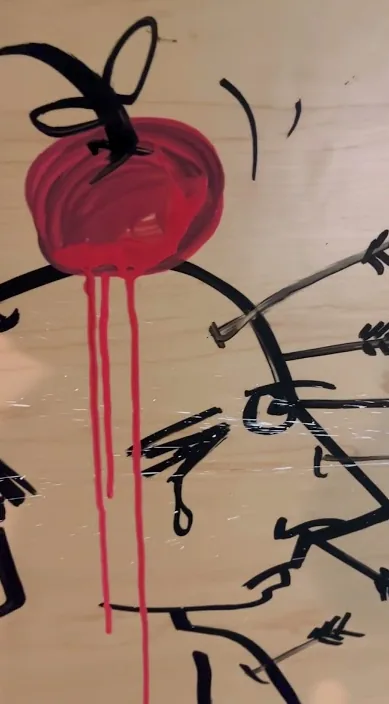 Certero – street art in Barcelona: scene from the Art Is Trash video by Francisco de Pájaro