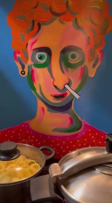Cuina trash. www. és (Cocina trash. www. es) – art urbà a Barcelona: escena del vídeo d'Art Is Trash de Francisco de Pájaro