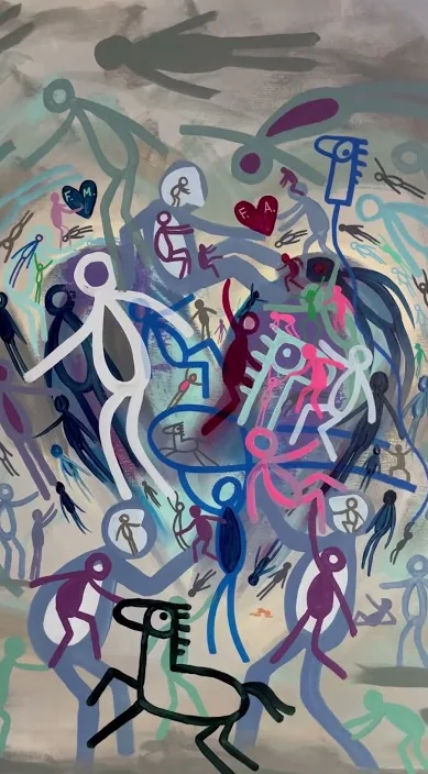 蓝色心脏破碎 (Corazón azul desmenbrado) – 巴塞罗那街头艺术:Francisco de Pájaro 的 Art Is Trash 视频画面