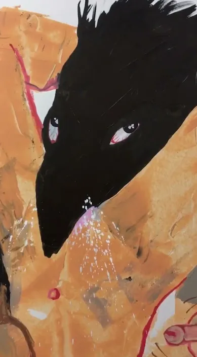 Crou (crow) – art urbà a Barcelona: escena del vídeo d'Art Is Trash de Francisco de Pájaro