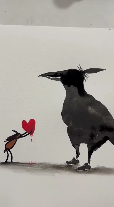 Crow 是 (Crow es) – 巴塞罗那街头艺术:Francisco de Pájaro 的 Art Is Trash 视频画面