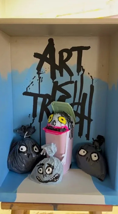 DETRASH DE PICASSO. Exposición individual el 28 septiembre. www. es – arte urbano en Barcelona: escena del vídeo de Art Is Trash de Francisco de Pájaro