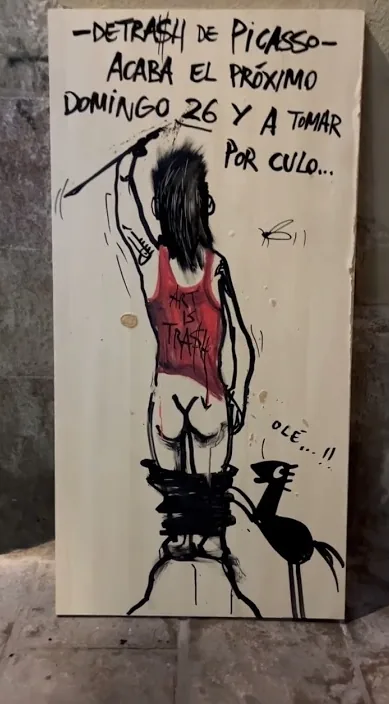 Detrash von Picasso www. es (Detrash de picasso www. es) – Street-Art in Barcelona: Szene aus dem Art-Is-Trash-Video von Francisco de Pájaro