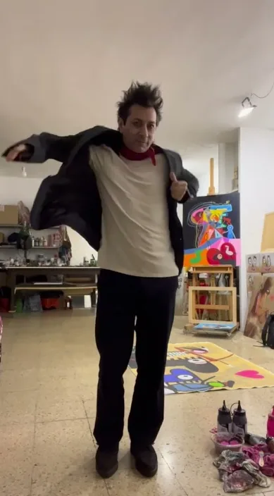 EL ACTO. www. es – arte urbano en Barcelona: escena del vídeo de Art Is Trash de Francisco de Pájaro