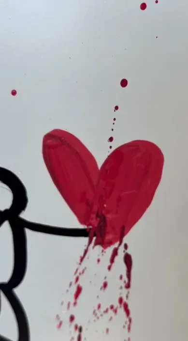 El amor – arte urbano en Barcelona: escena del vídeo de Art Is Trash de Francisco de Pájaro
