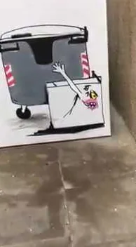 El Arte es Basura – arte urbano en Barcelona: escena del vídeo de Art Is Trash de Francisco de Pájaro