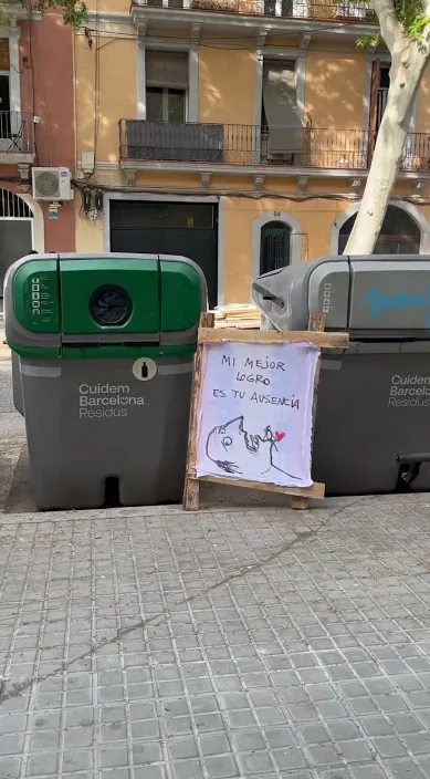Det bedste resultat for en narcissist – gadekunst i Barcelona: scene fra Art Is Trash-videoen af Francisco de Pájaro