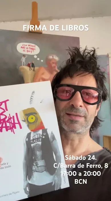 Dissabte 24 de febrer, www. (Éste sábado 24. www. es) – art urbà a Barcelona: escena del vídeo d'Art Is Trash de Francisco de Pájaro