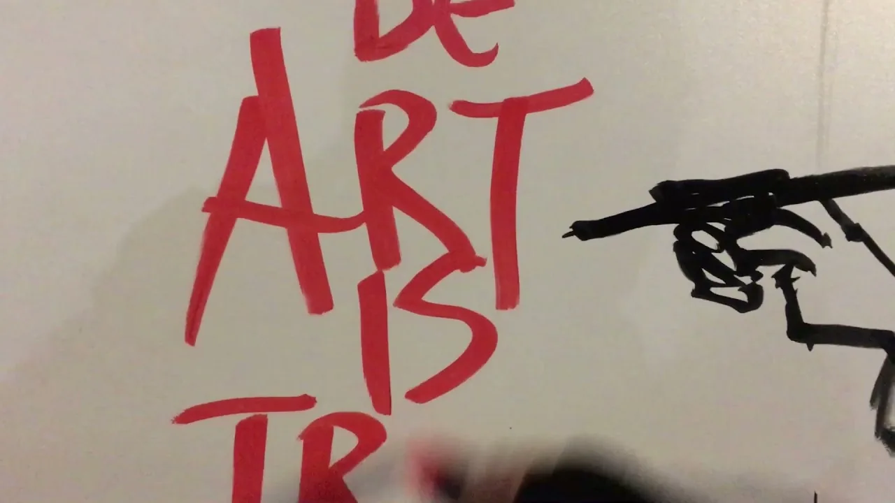 Exposición individual – arte urbano en Barcelona: escena del vídeo de Art Is Trash de Francisco de Pájaro