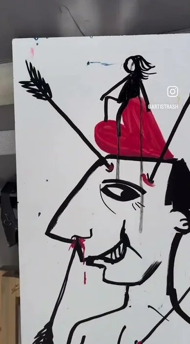 Flechazos – arte urbano en Barcelona: escena del vídeo de Art Is Trash de Francisco de Pájaro