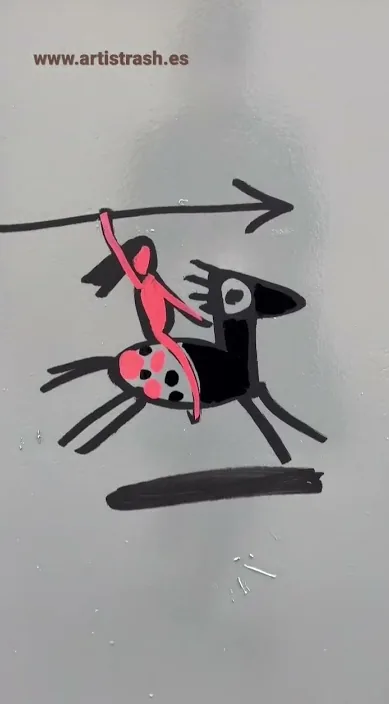 Guerrero – arte urbano en Barcelona: escena del vídeo de Art Is Trash de Francisco de Pájaro