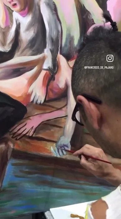La balsa de la medusa – street art in Barcelona: scene from the Art Is Trash video by Francisco de Pájaro
