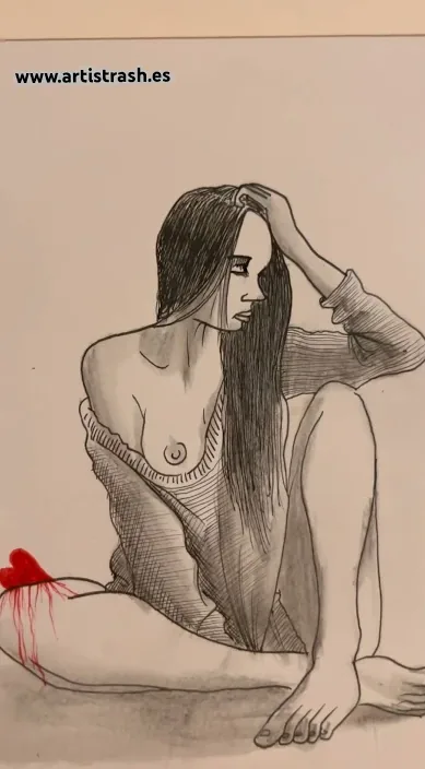女性の孤独 (La soledad de una mujer) – バルセロナのストリートアート:Francisco de Pájaro による Art Is Trash の動画のワンシーン