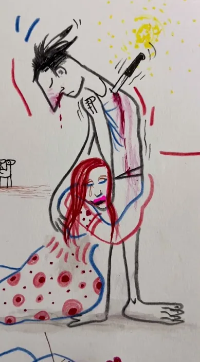 La traïció (La traición) – art urbà a Barcelona: escena del vídeo d'Art Is Trash de Francisco de Pájaro