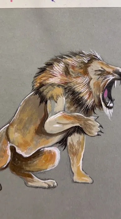 プロのライオン(WWW) (León, el profesional. www. es) – バルセロナのストリートアート:Francisco de Pájaro による Art Is Trash の動画のワンシーン