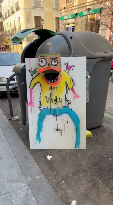 马德里是 (Madrid es) – 街头艺术：Francisco de Pájaro 的 Art Is Trash 视频画面