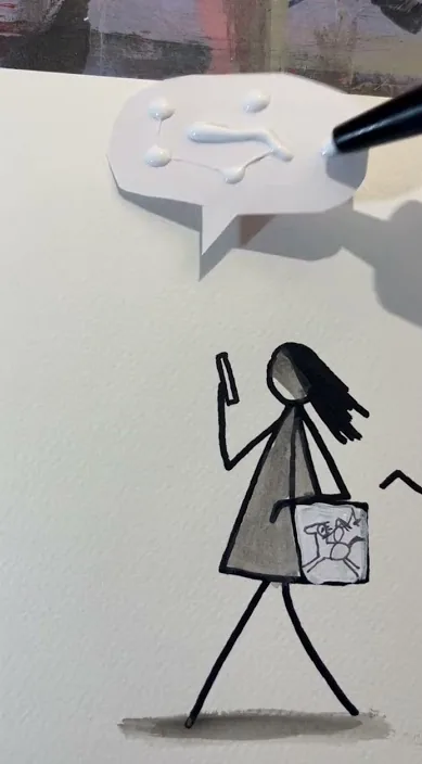 mor (Mamá) – gadekunst i Barcelona: scene fra Art Is Trash-videoen af Francisco de Pájaro