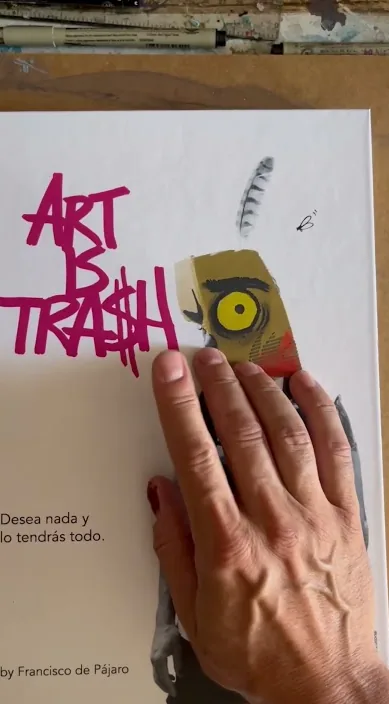 Maravilloso – street art in Barcelona: scene from the Art Is Trash video by Francisco de Pájaro