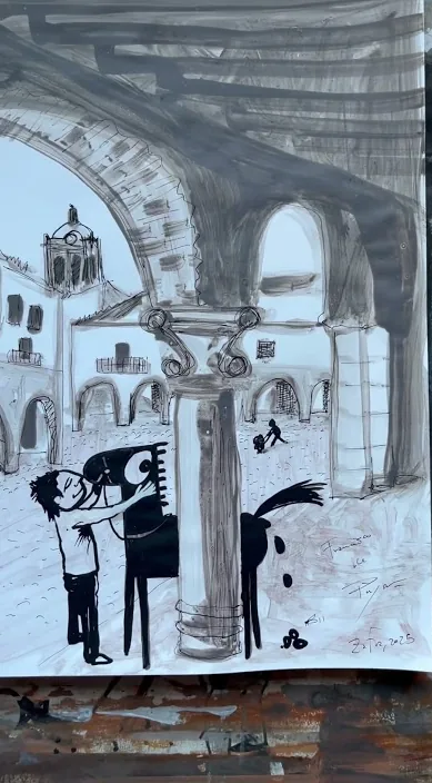 Minha Autobiografia (Mi autobiografía) – arte de rua em Barcelona: cena do vídeo de Art Is Trash de Francisco de Pájaro