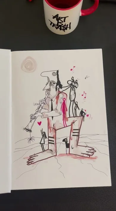 Min selvbiografi (Mi autobiografía) – gadekunst i Barcelona: scene fra Art Is Trash-videoen af Francisco de Pájaro