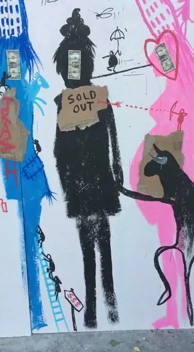 New York – gadekunst: scene fra Art Is Trash-videoen af Francisco de Pájaro