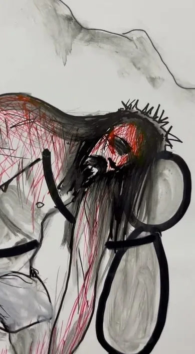 PASIÓN. www. es – arte urbano en Barcelona: escena del vídeo de Art Is Trash de Francisco de Pájaro