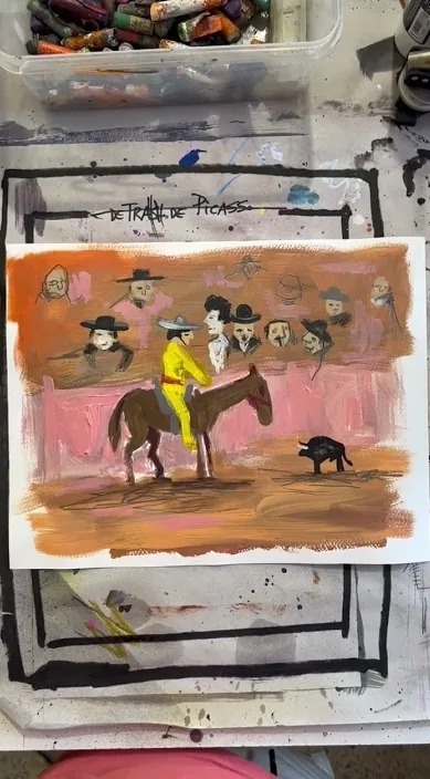 毕加索50周年纪念日 (PICASSO 50º aniversario. es) – 巴塞罗那街头艺术：Francisco de Pájaro 的 Art Is Trash 视频画面