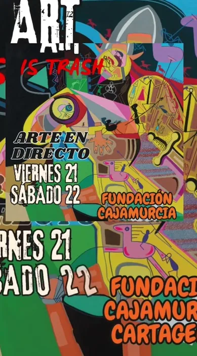 Pintura en viu a Cartagena (Pintura en vivo en cartagena) – art urbà a Barcelona: escena del vídeo d'Art Is Trash de Francisco de Pájaro
