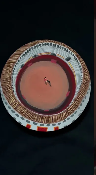 Plaza de toros de zafra – arte urbano: escena del vídeo de Art Is Trash de Francisco de Pájaro