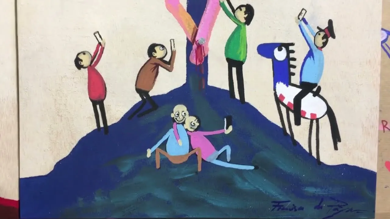 Que la tecnología nos coja confesados – arte urbano en Barcelona: escena del vídeo de Art Is Trash de Francisco de Pájaro