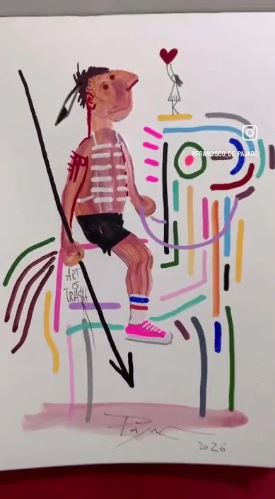爱我 (Quiéreme) – 巴塞罗那街头艺术:Francisco de Pájaro 的 Art Is Trash 视频画面