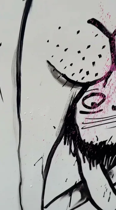 T’estimes (Quiérete) – art urbà a Barcelona: escena del vídeo d'Art Is Trash de Francisco de Pájaro