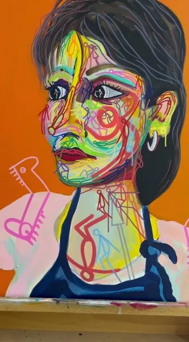 女性の肖像画www (Retrato de mujer www. es) – バルセロナのストリートアート:Francisco de Pájaro による Art Is Trash の動画のワンシーン