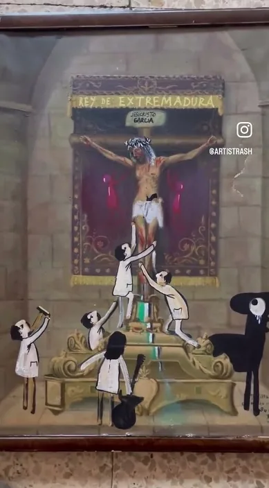 服装 D.E.P (Robe iniesta d.e.p) – 巴塞罗那街头艺术:Francisco de Pájaro 的 Art Is Trash 视频画面