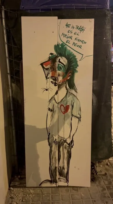 Det er den bedste www (Soy el mejor www. es) – gadekunst i Barcelona: scene fra Art Is Trash-videoen af Francisco de Pájaro