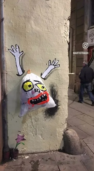 Tag – Street-Art in Barcelona: Szene aus dem Art-Is-Trash-Video von Francisco de Pájaro