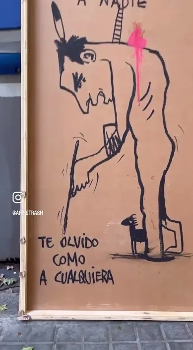 je t'aime (Te quiero) – street art à Barcelone : scène de la vidéo Art Is Trash de Francisco de Pájaro