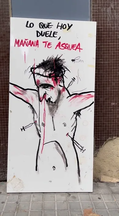Alles ist Passagier (Todo es pasajero) – Street-Art in Barcelona: Szene aus dem Art-Is-Trash-Video von Francisco de Pájaro