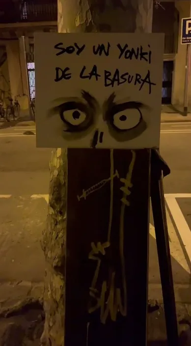 Yonki ist (Yonki. es) – Street-Art in Barcelona: Szene aus dem Art-Is-Trash-Video von Francisco de Pájaro