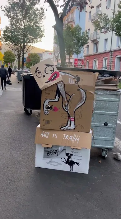 Zürich - Schweiz (Zúrich - suiza) – gadekunst i Barcelona: scene fra Art Is Trash-videoen af Francisco de Pájaro
